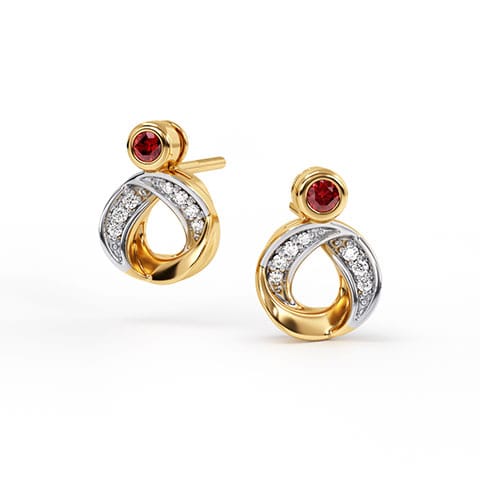 Radiant Twist Gemstone Stud Earrings Radiant Twist Gemstone Stud Earrings