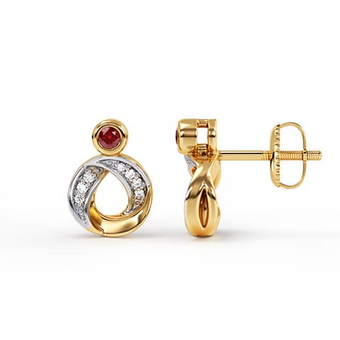 Radiant Twist Gemstone Stud Earrings Radiant Twist Gemstone Stud Earrings