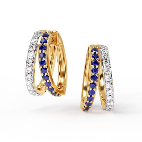 Taren Gemstone Hoop Earrings