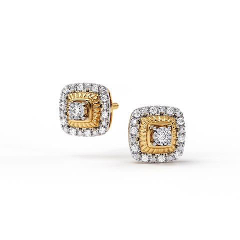 Chic Prism Diamond Stud Earrings