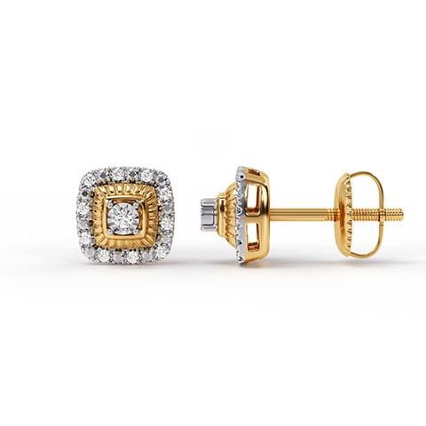 Chic Prism Diamond Stud Earrings
