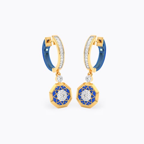 Azure Mandala Diamond Hoop Earrings Azure Mandala Diamond Hoop Earrings