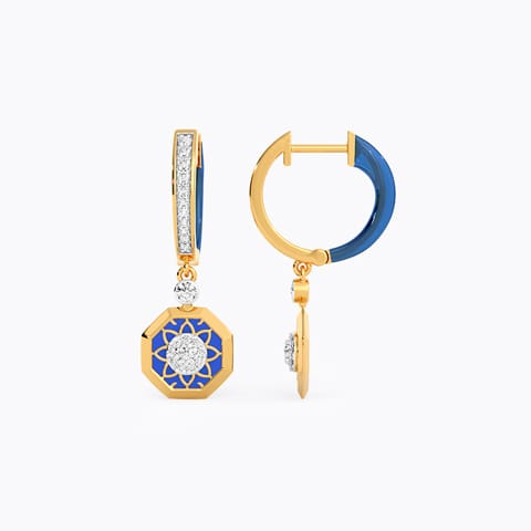 Azure Mandala Diamond Hoop Earrings Azure Mandala Diamond Hoop Earrings