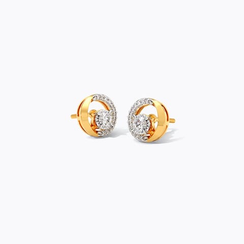 Halo Orb Diamond Stud Earrings Halo Orb Diamond Stud Earrings