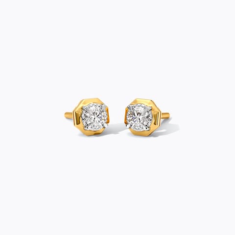 Splendid Hexgon Diamond Stud Earrings Splendid Hexgon Diamond Stud Earrings