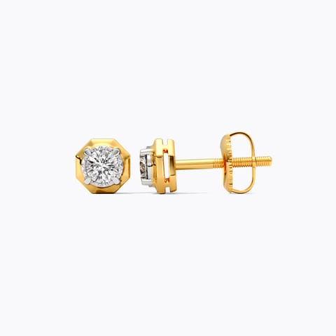 Splendid Hexgon Diamond Stud Earrings Splendid Hexgon Diamond Stud Earrings