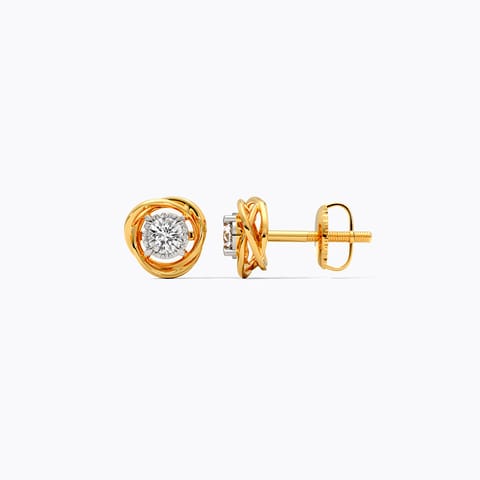 Cupid Rose Diamond Stud Earrings Cupid Rose Diamond Stud Earrings