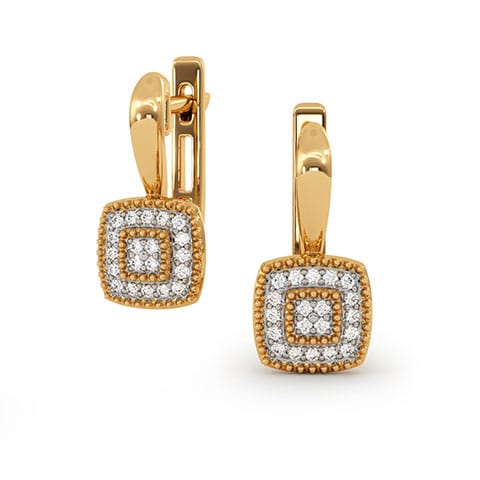 Aurora Orb Diamond Hoop Earrings