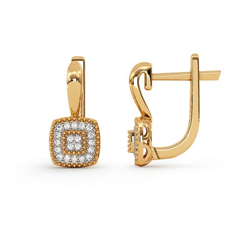 Aurora Orb Diamond Hoop Earrings