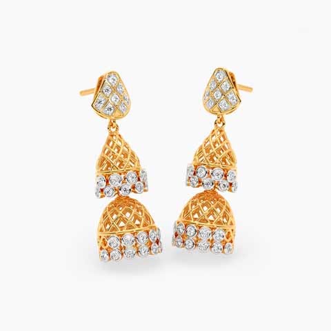 Carillon Diamond Jhumkas Carillon Diamond Jhumkas
