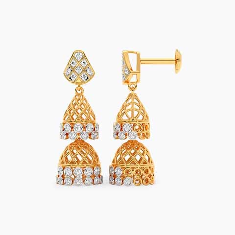 Carillon Diamond Jhumkas Carillon Diamond Jhumkas