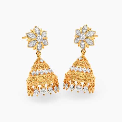 Blooming Radiance Diamond Jhumkas