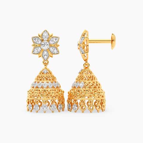 Blooming Radiance Diamond Jhumkas