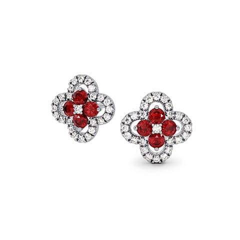 Celestial Flower of Affection Gemstone Stud Earrings Celestial Flower of Affection Gemstone Stud Earrings