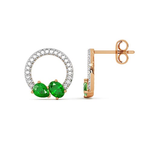 The Entwined Ruby Echoes Gemstone Stud Earrings The Entwined Ruby Echoes Gemstone Stud Earrings