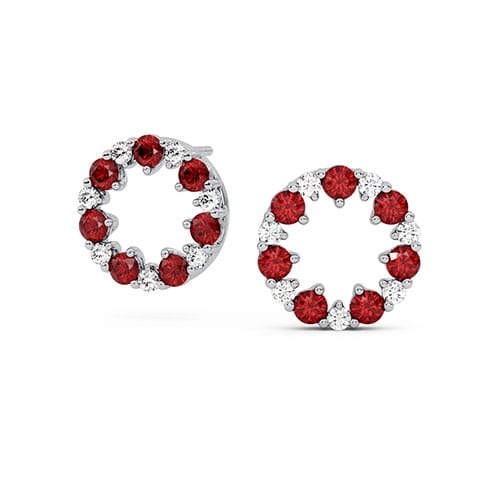 Tiny Flame Duo Gemstone Stud Earrings Tiny Flame Duo Gemstone Stud Earrings