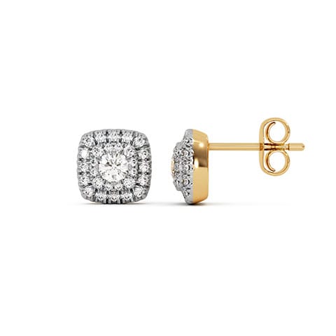 Celestial Tablet Diamond Stud Earrings Celestial Tablet Diamond Stud Earrings