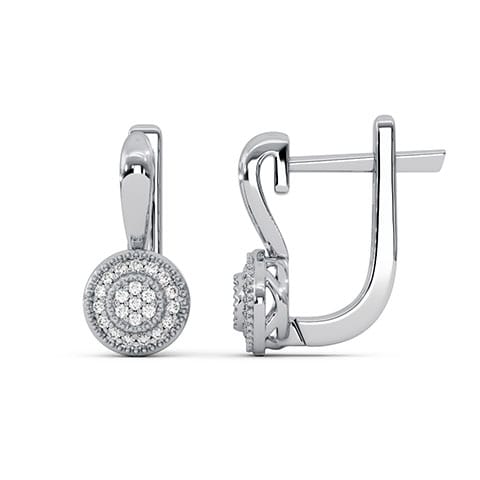 Arctic Shine Diamond Hoop Earrings