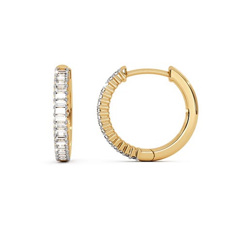 Amber Shard Diamond Hoop Earrings Amber Shard Diamond Hoop Earrings