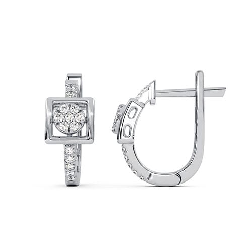 Open Window Sparkle Diamond Hoop Earrings Open Window Sparkle Diamond Hoop Earrings