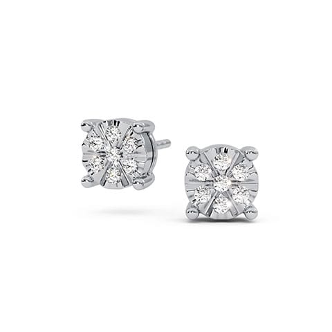 Shimmering White Cubes Diamond Stud Earrings Shimmering White Cubes Diamond Stud Earrings