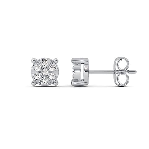 Shimmering White Cubes Diamond Stud Earrings Shimmering White Cubes Diamond Stud Earrings