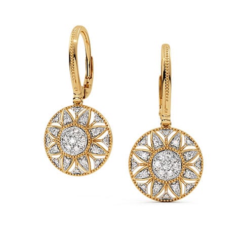 Solar Sparkle Ovals Diamond Drop Earrings Solar Sparkle Ovals Diamond Drop Earrings