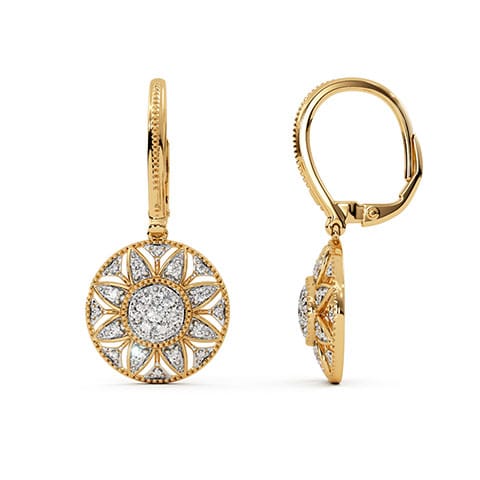 Solar Sparkle Ovals Diamond Drop Earrings Solar Sparkle Ovals Diamond Drop Earrings