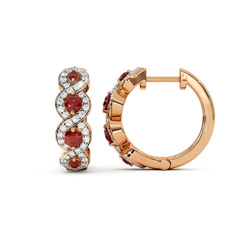 Passion Flow Gemstone Hoop Earrings