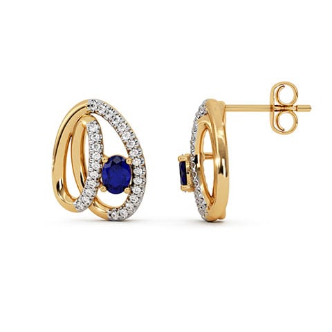Blue Vortex Gemstone Stud Earrings Blue Vortex Gemstone Stud Earrings