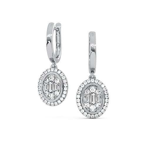 Luminous Gold Bands Diamond Hoop Earrings Luminous Gold Bands Diamond Hoop Earrings