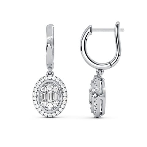 Luminous Gold Bands Diamond Hoop Earrings Luminous Gold Bands Diamond Hoop Earrings