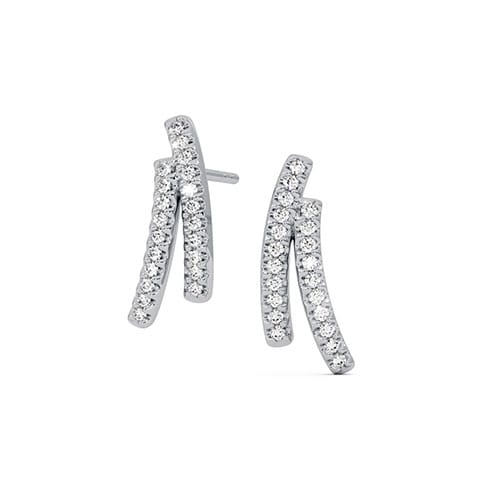 Graceful Pave Diamond Stud Earrings Graceful Pave Diamond Stud Earrings