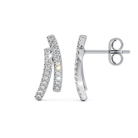 Graceful Pave Diamond Stud Earrings Graceful Pave Diamond Stud Earrings