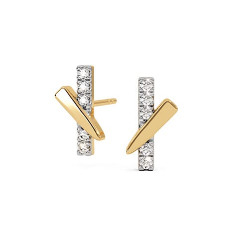 Golden Branch Sparkle Diamond Stud Earrings Golden Branch Sparkle Diamond Stud Earrings
