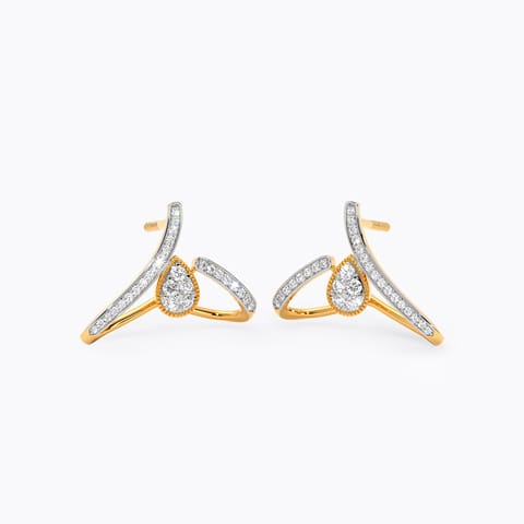 Pear Diamond Ear Cuffs