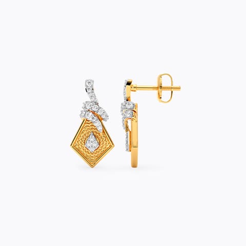 Glint Texture Diamond Drop Earrings Glint Texture Diamond Drop Earrings
