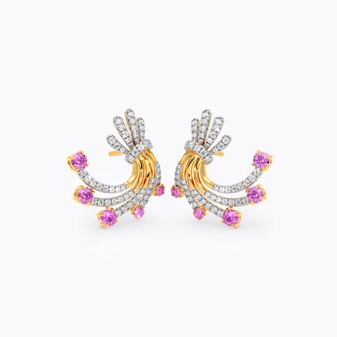 Whirlwind Gemstone Stud Earrings
