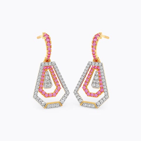 Tectonic Gemstone Drop Earrings