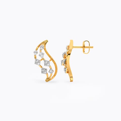 Noir Curve Diamond Stud Earrings Noir Curve Diamond Stud Earrings