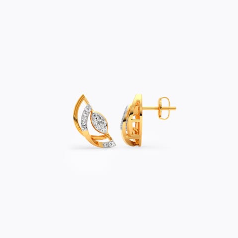 Crescent Duo Diamond Stud Earrings Crescent Duo Diamond Stud Earrings