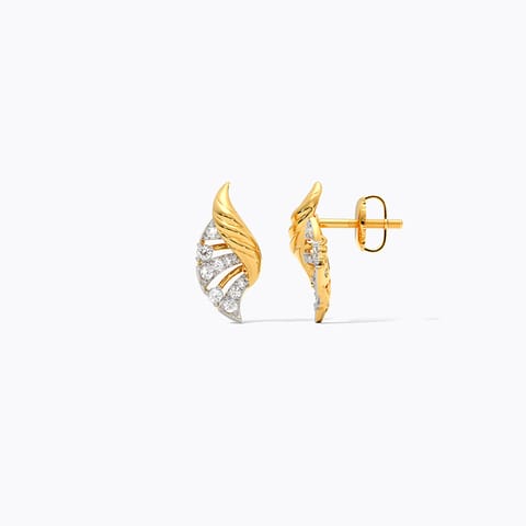 Swoosh Curve Diamond Stud Earrings Swoosh Curve Diamond Stud Earrings