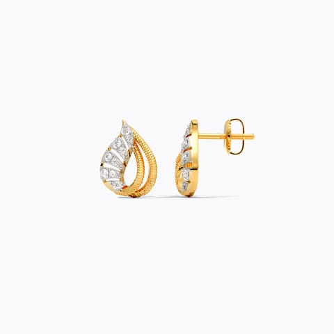 Textured Pear Diamond Stud Earrings Textured Pear Diamond Stud Earrings