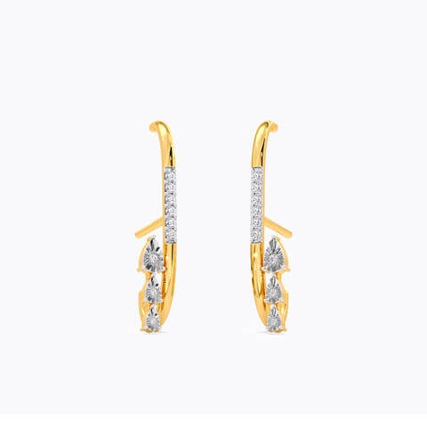 Pear Trinity Diamomd Ear Cuffs Pear Trinity Diamomd Ear Cuffs