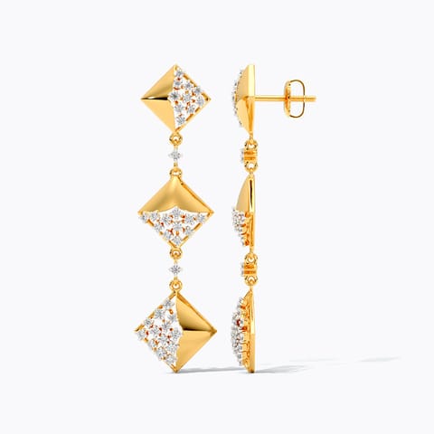 Radiant Rubic Diamond Drop Earrings Radiant Rubic Diamond Drop Earrings