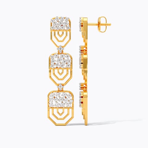 Sparkling Lattice Diamond Drop Earrings Sparkling Lattice Diamond Drop Earrings