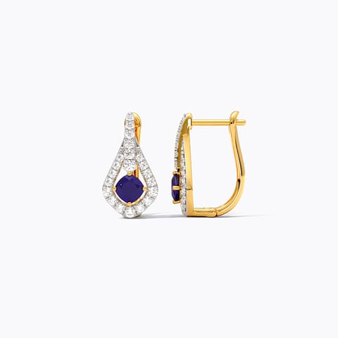 Celestial Blue Gemstone Hoop Earrings Celestial Blue Gemstone Hoop Earrings