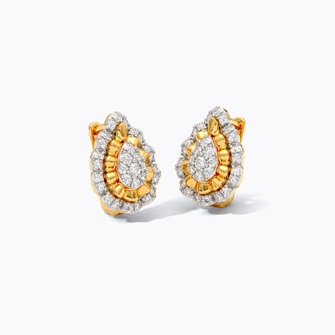 Classic Pear Diamond Hoop Earrings Classic Pear Diamond Hoop Earrings