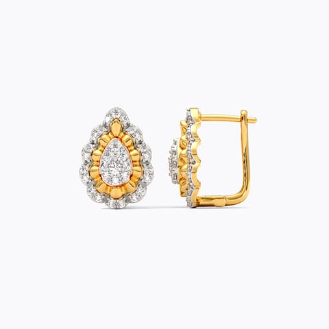 Classic Pear Diamond Hoop Earrings Classic Pear Diamond Hoop Earrings