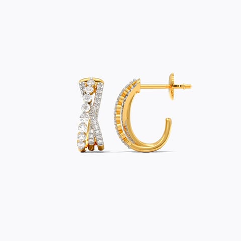 Criss Cross Diamond Hoop Earrings Criss Cross Diamond Hoop Earrings